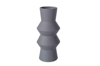 Totem Ceramic Vase -  Large Matte Grey