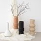Totem Ceramic Vase - Small Matte Black