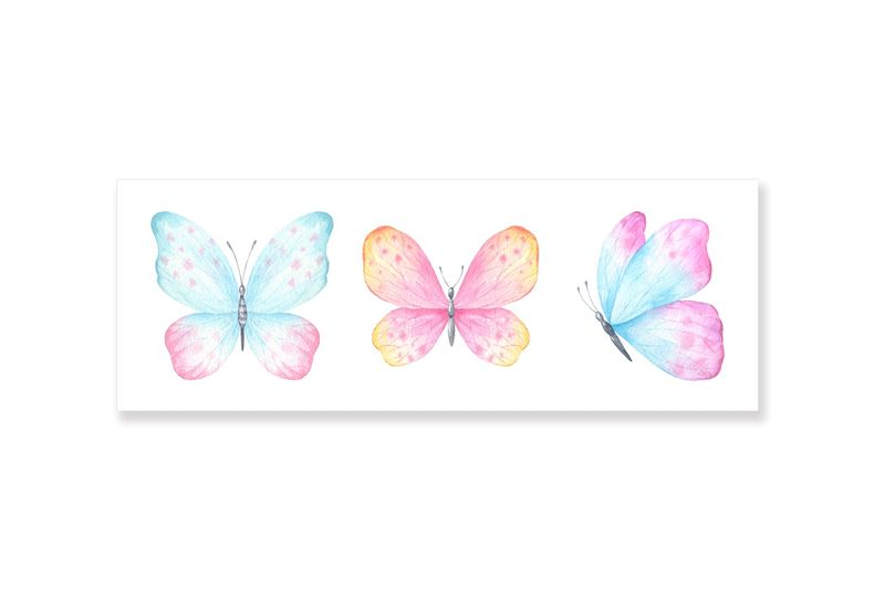 Kids Canvas Butterflies 40x80cm