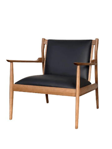 Romano Mid-Century Modern Chair, Black