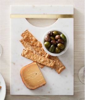 Marble Serving Board Grey with Gold