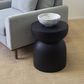 Pedestal Side Table - Black