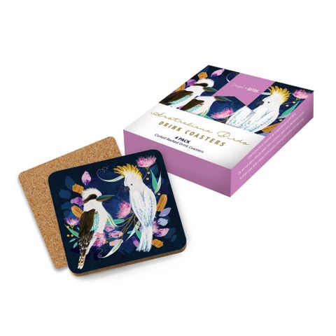 Australiana Birds Coaster Set/4