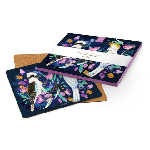 Australiana Birds Serving Board Set/2