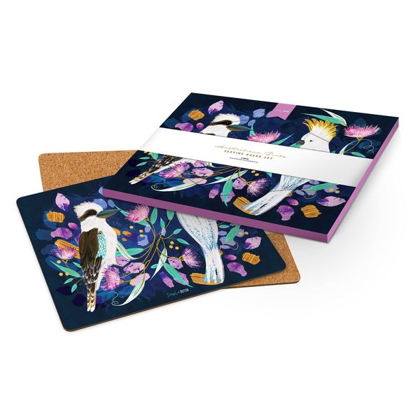 Australiana Birds Serving Board Set/2