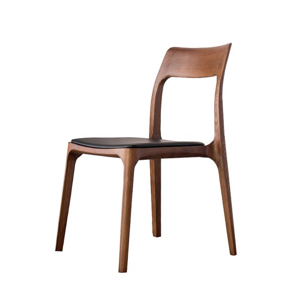 Ashton Leather Dining Chair, Black