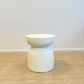 Pedestal Side Table - Fleck White