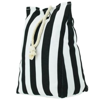 Striped Doorstop 15x23 Black