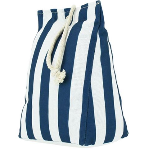 Striped Doorstop 15x23 Navy