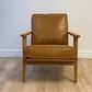 Lodge Armchair - Camel Leather, Oak Frame