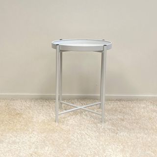 Sofia Round Side Table, White