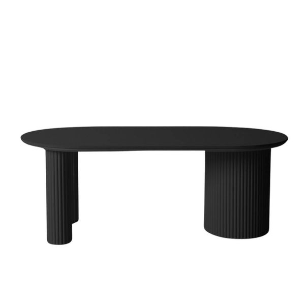 Roberto Tri-Column Coffee Table, Black