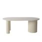 Roberto Tri-Column Coffee Table, Chalk White