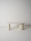 Roberto Tri-Column Coffee Table, Chalk White