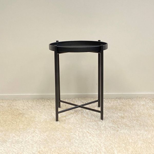 Sofia Round Side Table, Black