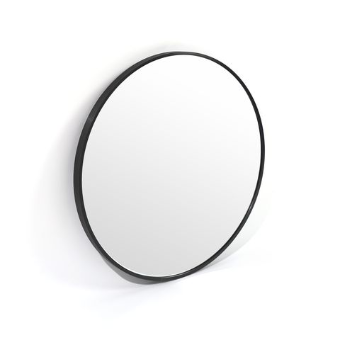 Bella Round Wall Mirror 60 cm, Black