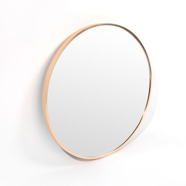 Bella Round Wall Mirror 60 cm, Brass