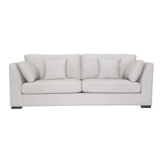 York 2 Seater Upholstered Sofa, Salt