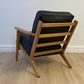 Lodge Armchair - Black Leather, Oak Frame