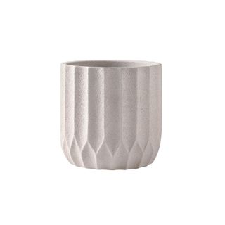 Origami Cement Planter Frost White 14.5x14.5x15