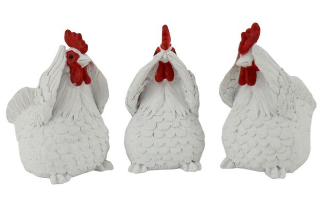 Hear/See/Speak Hens Set of 3