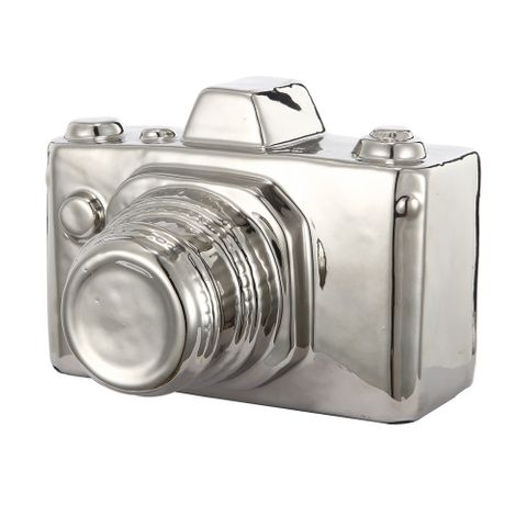 Silver Ceramic Camera