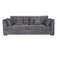 York 2 Seater Upholstered Sofa, Charcoal