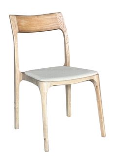 Ashton Dining Chair, Linen Fabric Natural Frame