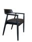 Kinsey Dining Chair Black Leather Black Frame