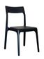 Peyton Dining Chair, Black Leather Black Frame