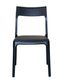 Peyton Dining Chair, Black Leather Black Frame