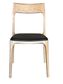 Ashton Dining Chair, Black Leather Natural Frame