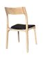 Peyton Dining Chair, Black Leather Natural Frame
