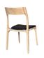 Peyton Dining Chair, Black Leather Natural Frame