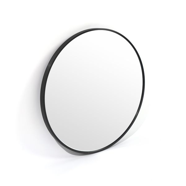 Bella Round Wall Mirror 80 cm, Black