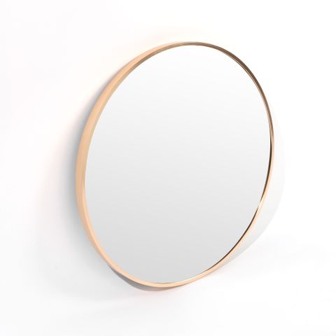 Bella Round Wall Mirror 80 cm, Brass