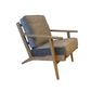 Lodge Armchair - Wheat Fabric, Oak Frame