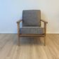 Lodge Armchair - Wheat Fabric, Oak Frame