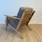 Lodge Armchair - Wheat Fabric, Oak Frame