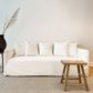 Sanctuary Slipcovered Sofa - Gardenia, White (210 cm)