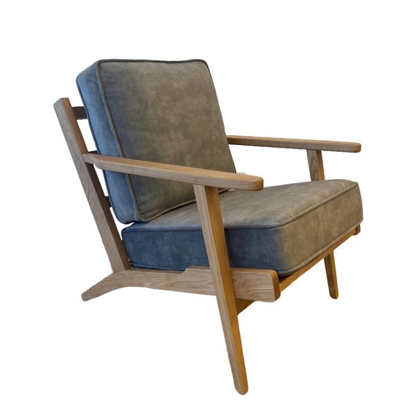 Lodge Armchair - Dried Thyme Fabric, Oak Frame