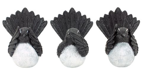 Hear/See/Speak Wagtail Set of 3 Black/White