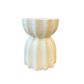 Fluted Side Table - Fleck White