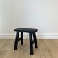 Reclaimed Wood Small Bench, Black