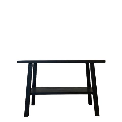 Reclaimed Wood Console Table, Black