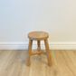 Reclaimed Wood Round Stool, Natural