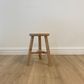 Reclaimed Wood Round Stool, Natural