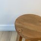 Reclaimed Wood Round Stool, Natural