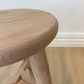 Reclaimed Wood Round Stool, Alabaster