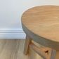 Reclaimed Wood Round Stool, Natural